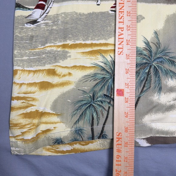 Tommy Bahama Mens Button-Up Short Sleeve Silk Hawaiian Sailboat Colorful Shirt L - Picture 15 of 15
